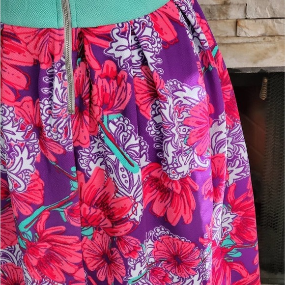 LulaRoe floral Amelia dress‎ size medium - Picture 5 of 8